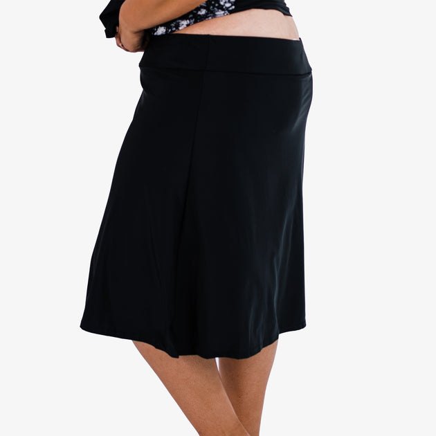 Calypsa Swim Skirt With Capri Leggings Blue 3X 4
