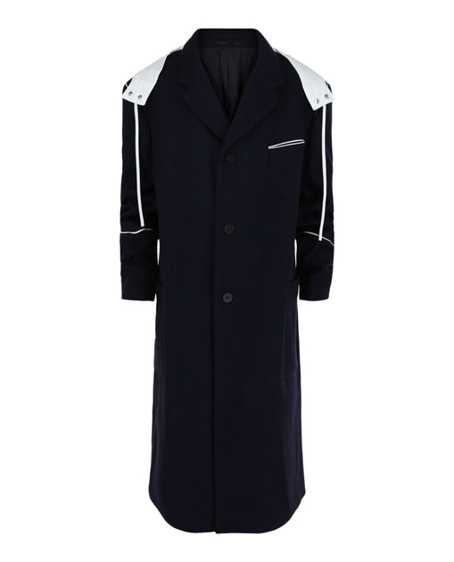 Salvatore Ferragamo Single-Breasted Hooded Coat Blue EU 56 2