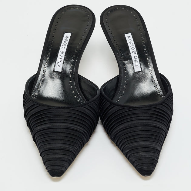 Manolo Blahnik Carolynemu Mules Black EU 42 4