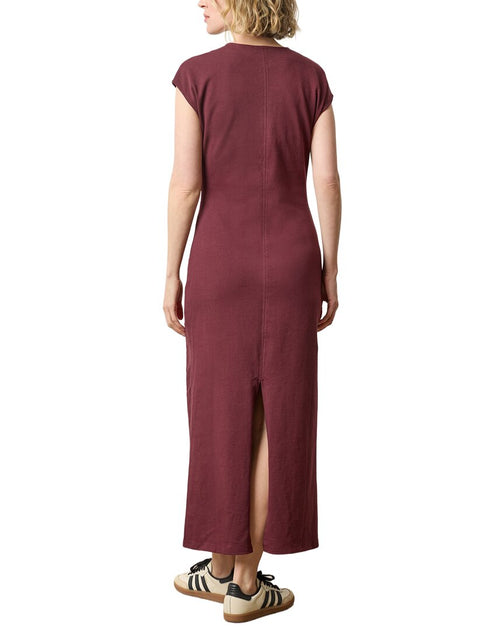 Lilla P Slim Fit Side Tuck Maxi Dress Red XSmall 3