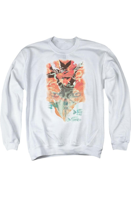 Sweat à col rond Gildan Batman Batwoman #1 Blanc XL 2