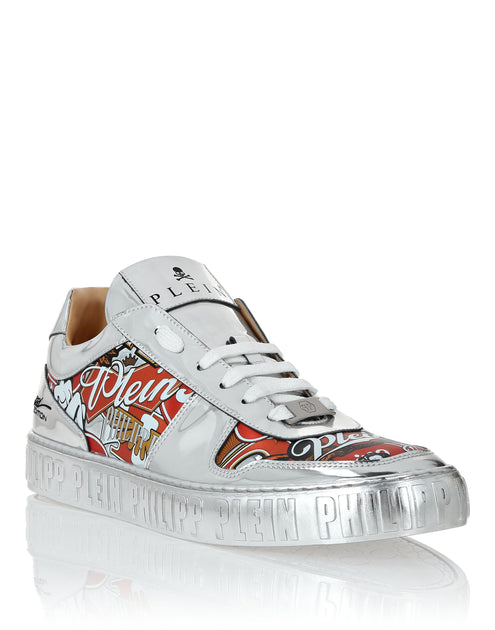 Philipp Plein Mirror Leather Low Top Sneakers Golden Eagle Multi 38 2