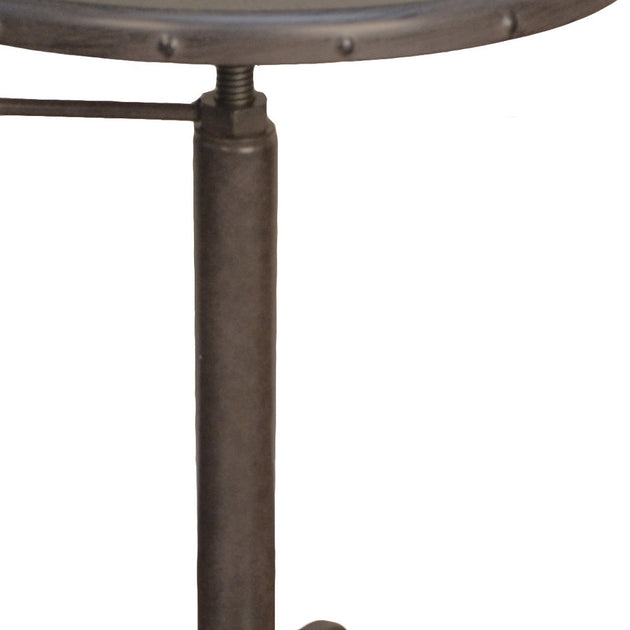 Hivvago 22 Inch Round Iron End Table 4