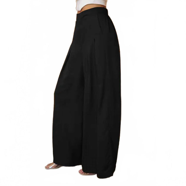 DAVI & DANI Women's Wide-Leg Palazzo Pants Black Medium 3