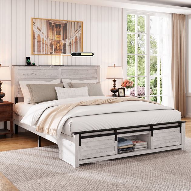 Streamdale Queen Bed Frame White 2