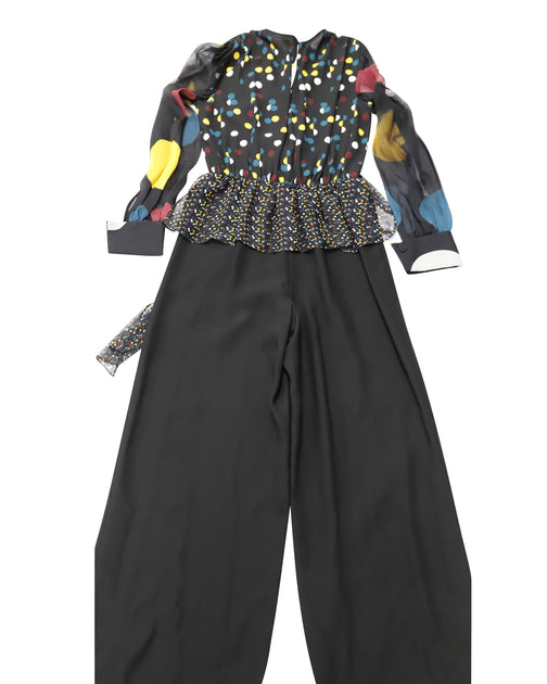 Diane von Furstenberg Sophie Dot Jumpsuit Black Small 3