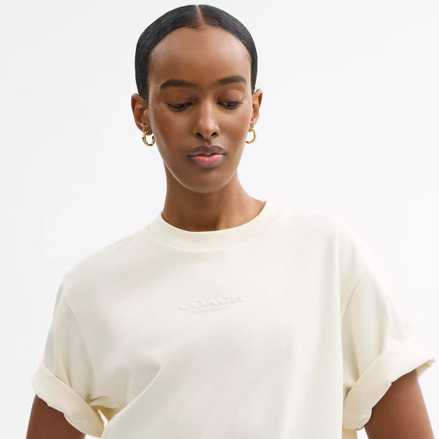 coach shirt dress Coach Outlet New York T Shirt Dress In Organic Cotton