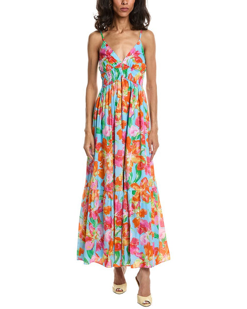 hutch beanie floral scoop-neck maxi dress Fran Shirt Size:XXL romantic satin wedding dress Cocktail dresses A deep Free People Hazel Maxi