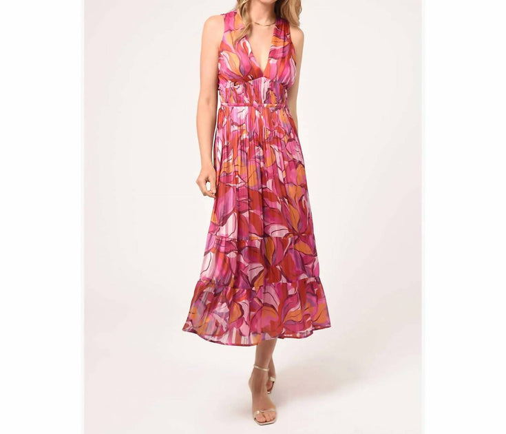 pescadero pleated maxi dress Astr