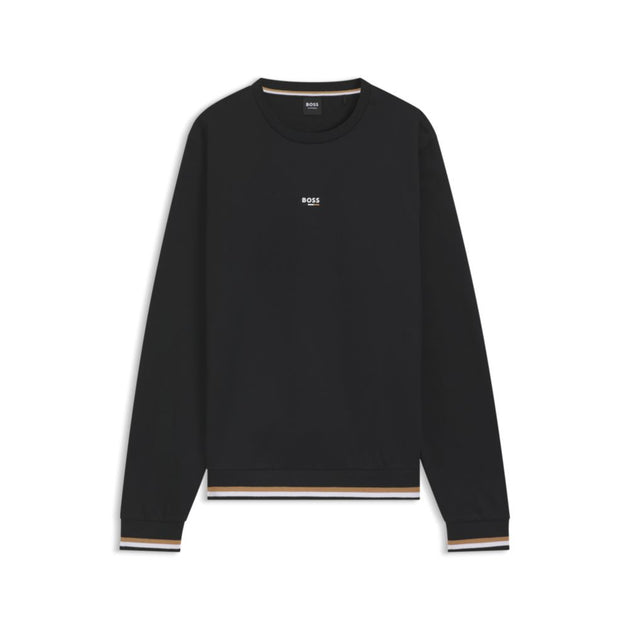 Boss Cotton-terry Sweatshirt Black XLarge 2
