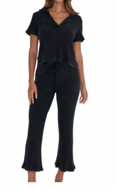 Pro-Ject Collared Rib Tee Schwarz Small 2
