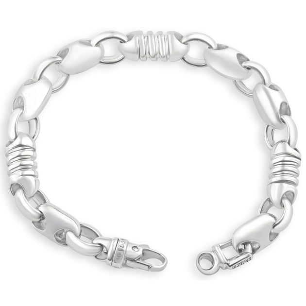 Pompeii3 Figaro Link Bracelet Yellow Gold 9in 4