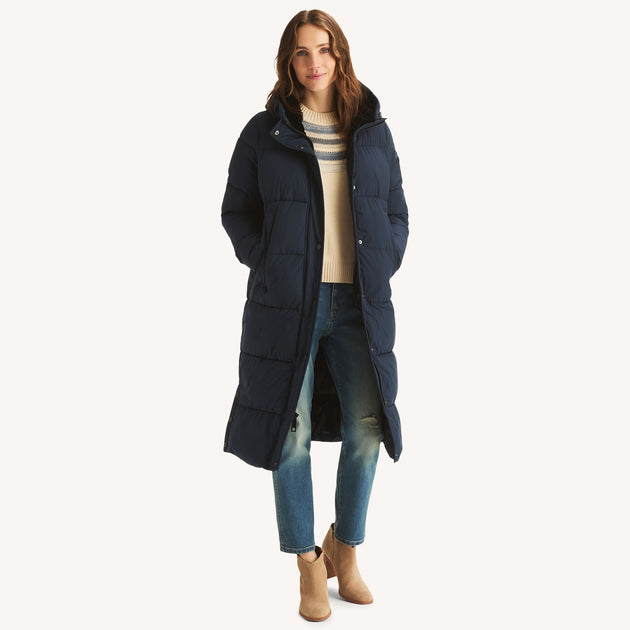 Nautica Maxi Puffer Jacket Blue XS 4