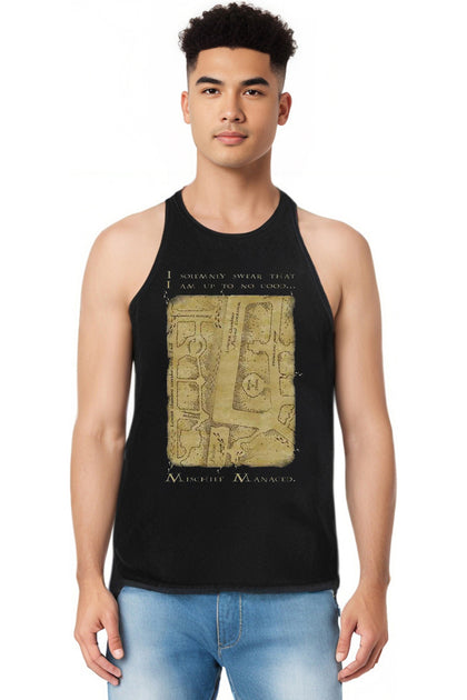 Gildan Harry Potter Marauders Map Tank Top Black Large 4