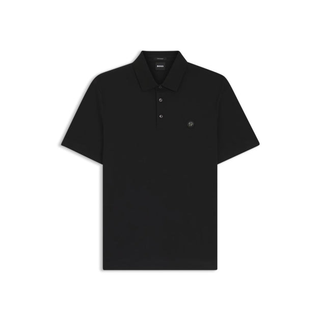 Boss Polo en Coton Mercerisé Noir Large 2