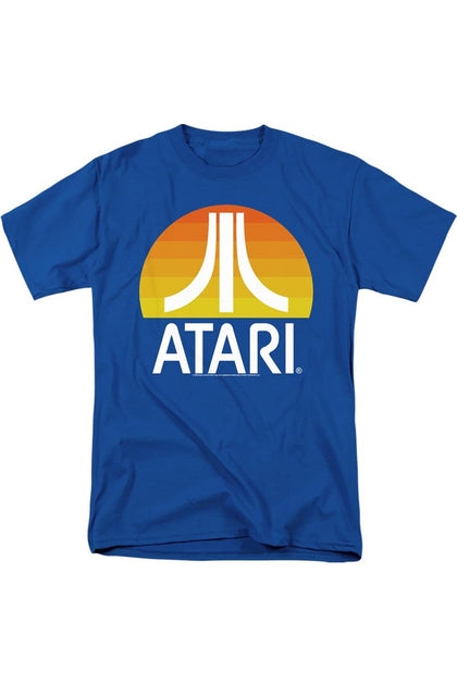 Gildan Atari Sunrise Clean T-Shirt Blau Large 2