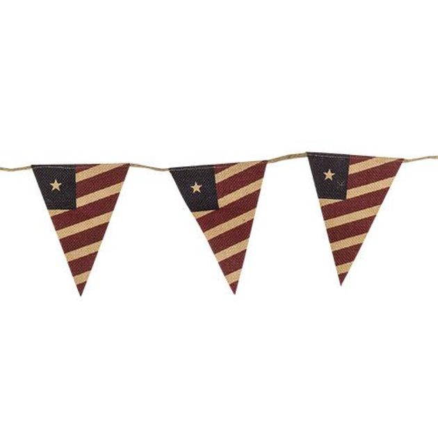 Hivvago Burlap Pennant Flag Garland 6ft 2