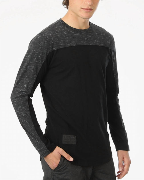 ZIMEGO Color Block Shirt Black Medium 2