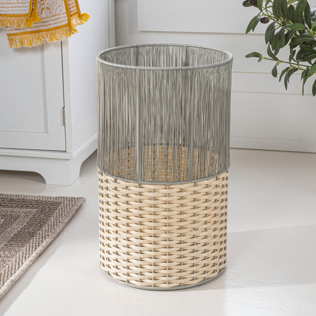 happimess Harper Waste Basket Gray/Cream 2