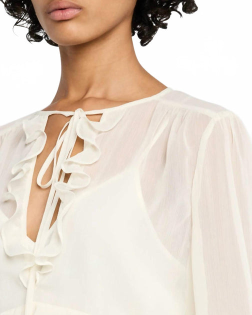 Cinq a Sept Steffina Blouse Beige Small 4
