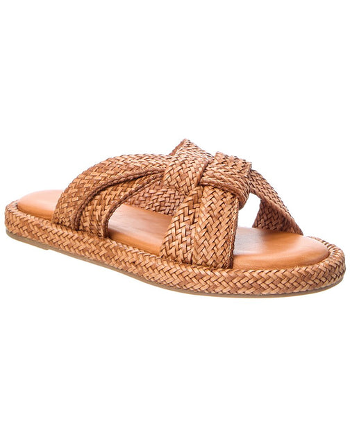 Schutz Kali Leather Flat Brown US 9 2