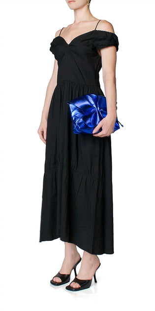 Vince Twist Front Maxi Dress Black US 2 3