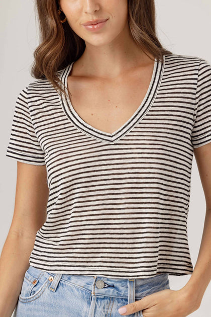 sundays Stripe Linen Sister Tee Multi Large 3