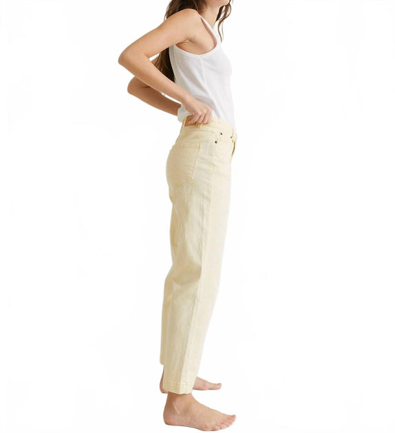 Yerse Straight Denim Trousers Yellow XSmall 4