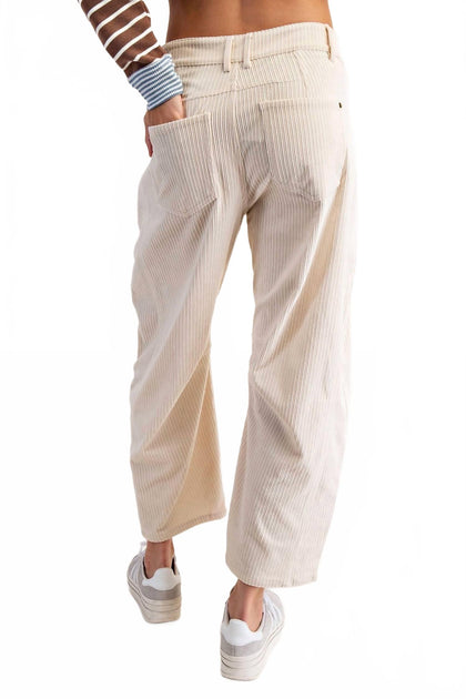 eesome Straight Leg Corduroy Pants Beige Large 3