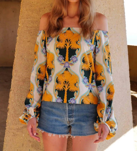 Le Superbe Palm Insignia Top Yellow Size S 2