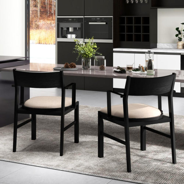 Hivvago Dining Chair Set Beige 3