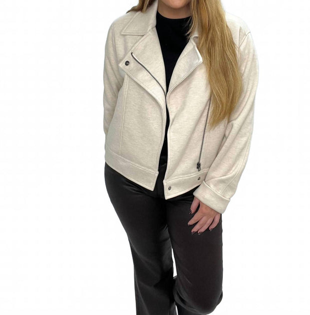 Dylan Mason Knit Bomber Jacket White X-Small 4