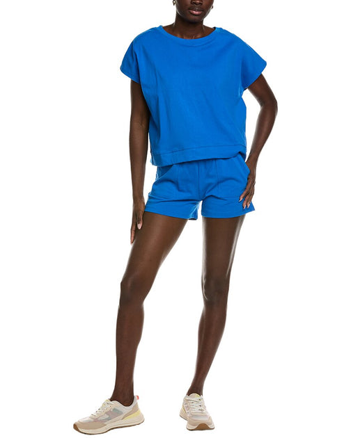 Marion Ensemble Boxy Top et Short Bleu Large 2