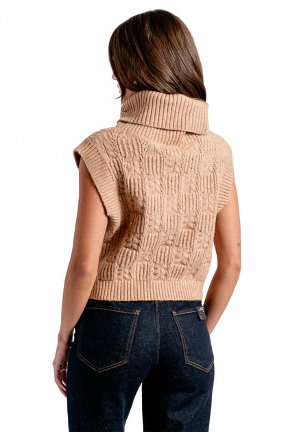 KERISMA Marlene High Neck Top Brown Small/Medium 3