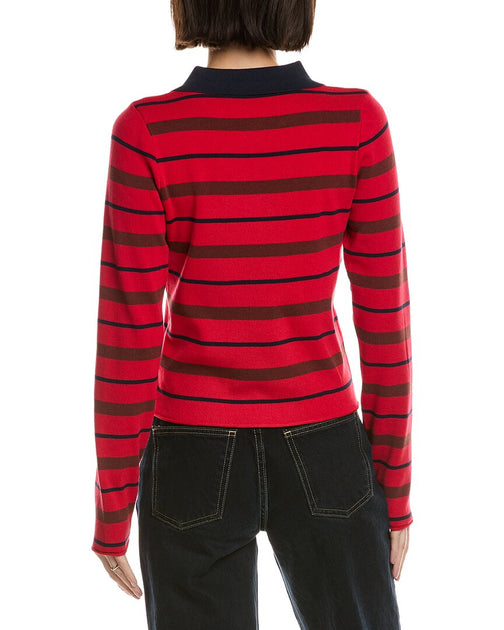 Serenette Knit Polo Shirt Red Small 3