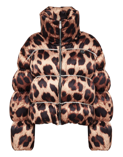 Philipp Plein Nylon Oversized Down Jacket Brown Medium 2