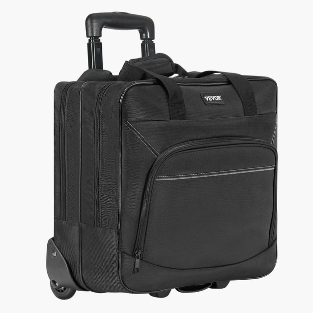 VEVOR Mallette à Roulettes pour Ordinateur Portable Noir 15.6 Pouces 2