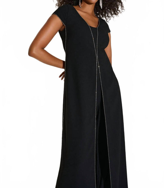 Joseph Ribkoff Split Panel Jumpsuit Black US 8 4