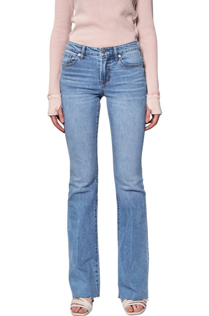 Dear John Denim Bella Rose Mid Rise Flare Jeans Blue 29 2
