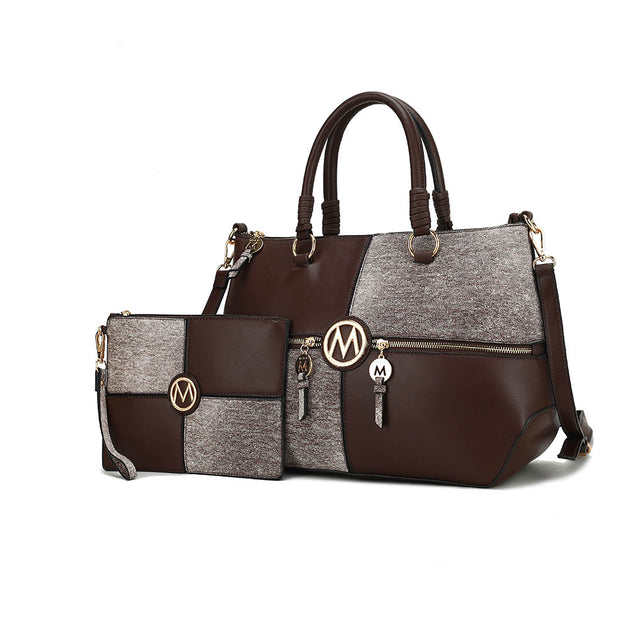 MKF Collection Maji Satchel Bag Beige Medium 2
