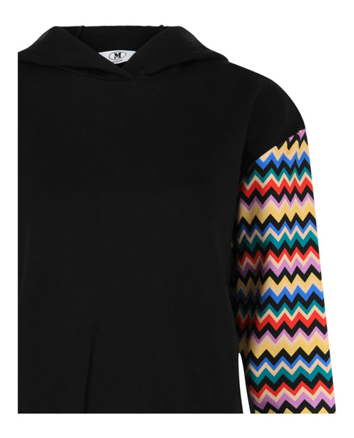 M Missoni Kapuzenpullover mit Winkel-Print Ärmeln Schwarz Small 4