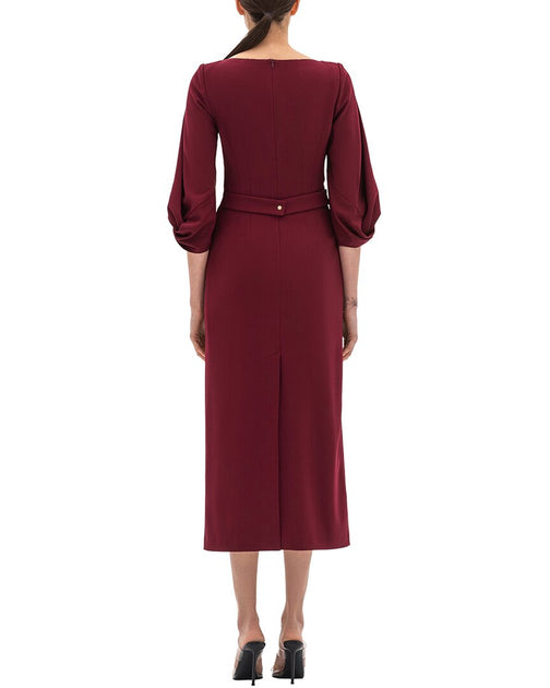 BGL Wollmischgewebe Midikleid Rot US 4 3