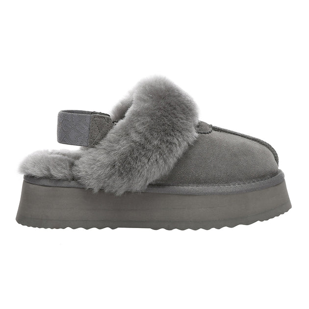 EverAu Wagtail Platform Slippers Black US 5 2