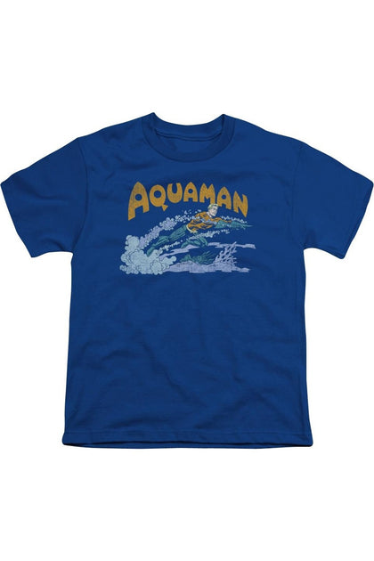 Gildan DC Comics Aquaman T-Shirt Blau Large 2