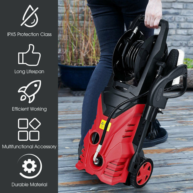 Hivvago Electric Pressure Washer Red 5