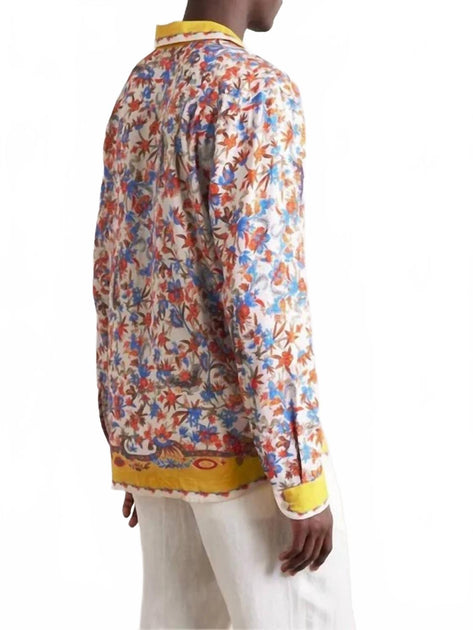 Orlebar Brown Ridley Linen Shirt Multi Medium 4