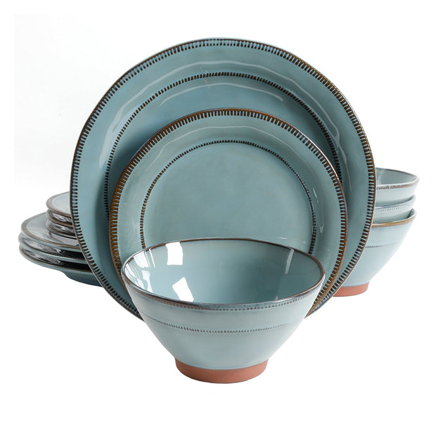 Gibson Elite Terranea Dinnerware Set Terracotta 12 Piece 3
