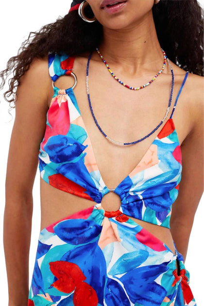for Love & Lemons Lorenza Mini Dress Multi Large 4