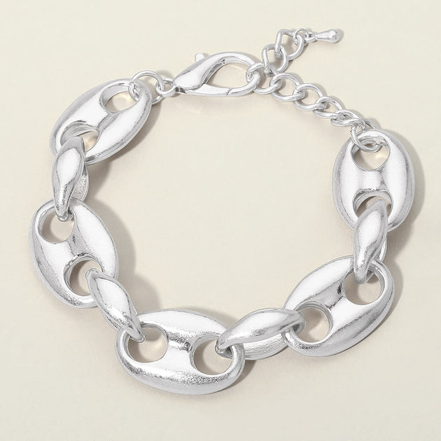 FASHNZFAB Mariner Link Chain Bracelet Gold One Size 4