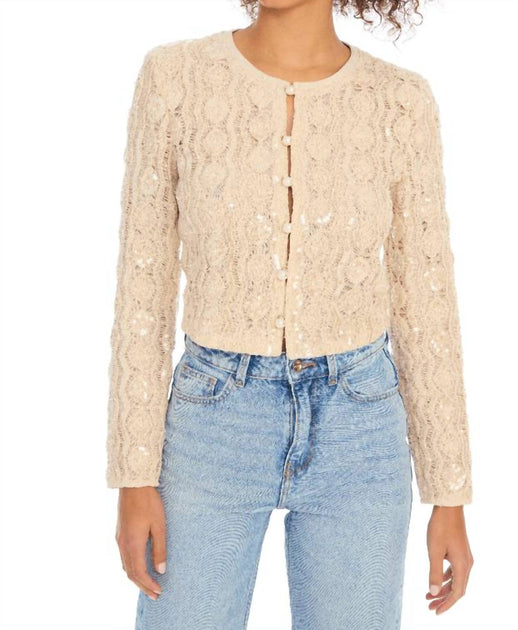 Allison New York Mariana Cardigan Beige Large 2
